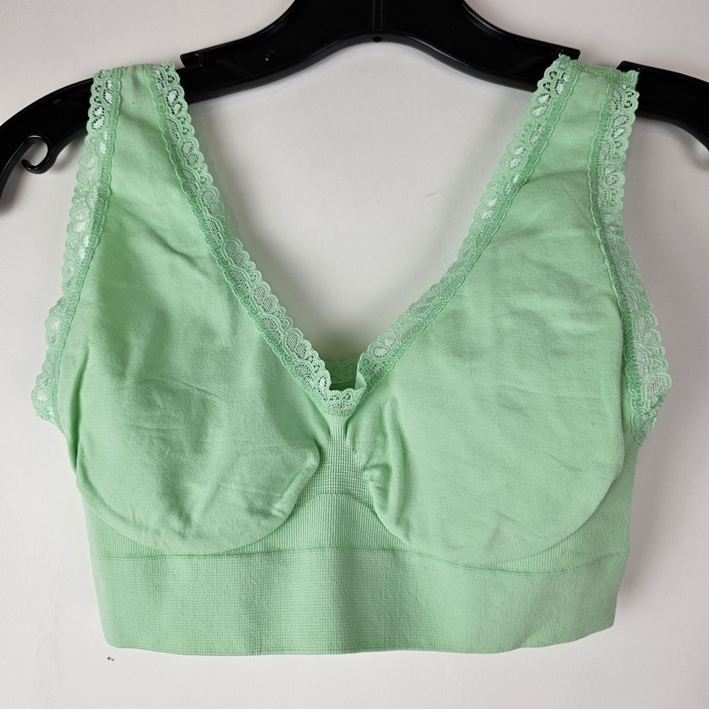 Rhonda Shear Seamless Original Ahh Comfort Bra New NWOT S Wireless Mint Green